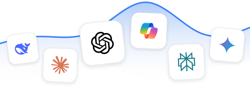 Illustrated AI analytics chart